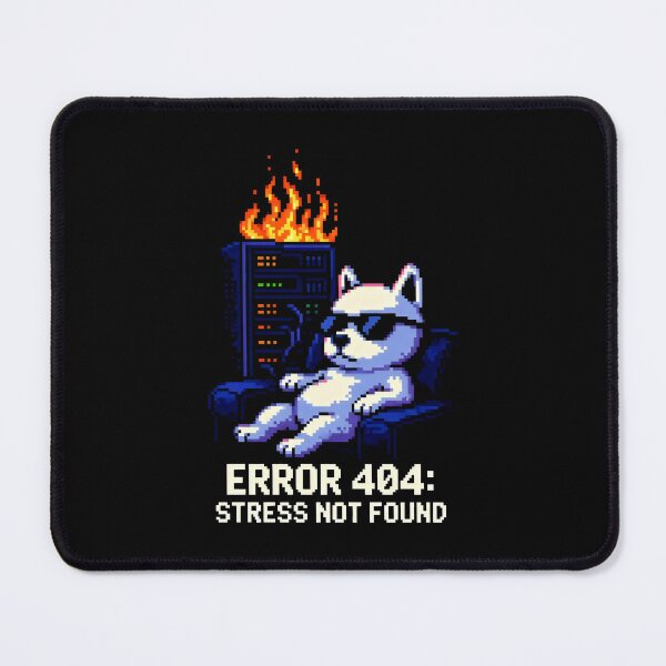Item preview, Error 404 Stress Not Found Programmer Humor Pixel Art designed and sold by SplashTastic.