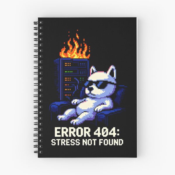 Item preview, Error 404 Stress Not Found Programmer Humor Pixel Art designed and sold by SplashTastic.