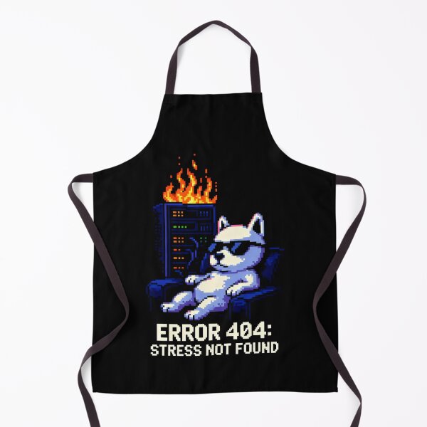 Item preview, Error 404 Stress Not Found Programmer Humor Pixel Art designed and sold by SplashTastic.