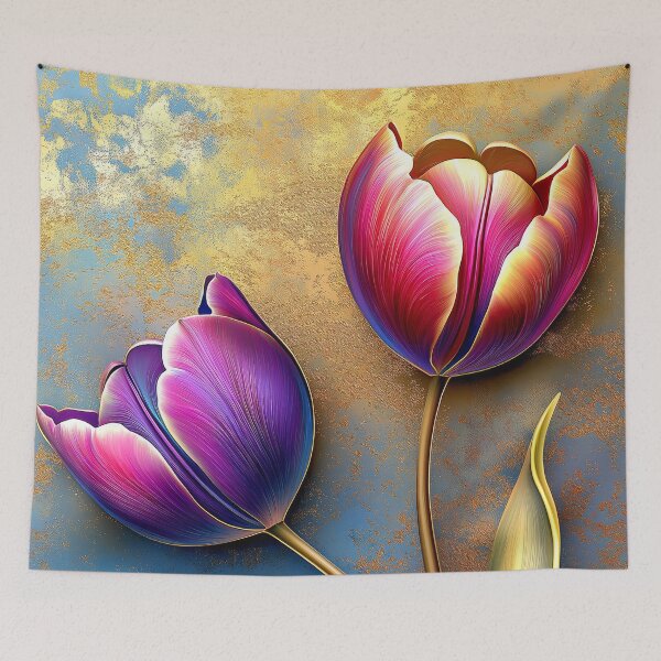 Artikelvorschau, Elegante Tulpen in Lila, Rot und Blau entworfen und verkauft von MargaretWiktor.
