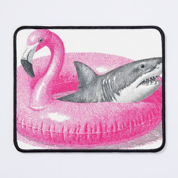 Item preview, Flamingo float with a shark inside designed and sold by anytka.