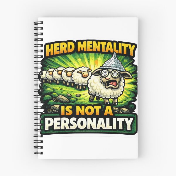 Item preview, Herd Mentality Is Not a Personality Funny Sheep Illustration designed and sold by dogsaysitall.