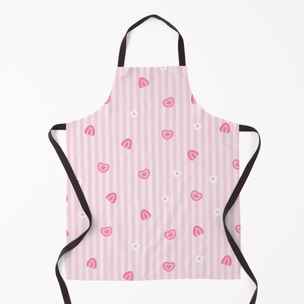 Item preview, Pink Stripe Hearts and Strawberries designed and sold by Kusaka.art.