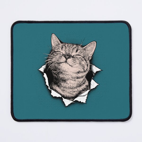 Item preview, Satisfied Grinning Cat Cute Illustration Paper Effect designed and sold by CreareAT.
