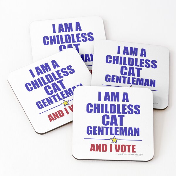 Item preview, Childless Cat Gentleman - And I Vote designed and sold by ResistNow.