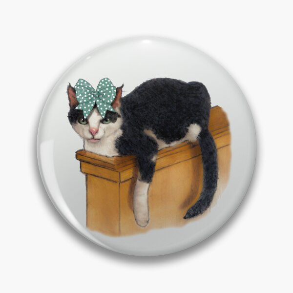 Item preview, Cat with Pretty Polka Dotted Bow designed and sold by JoyfulWhimsy.