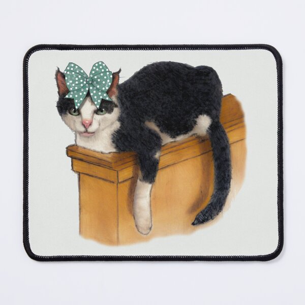 Item preview, Cat with Pretty Polka Dotted Bow designed and sold by JoyfulWhimsy.