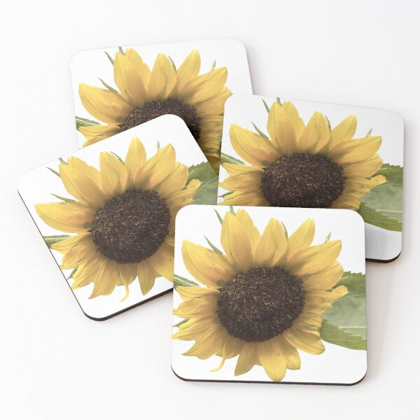 Item preview, Bright yellow sunflower with detailed petals and dark center, isolated on white background—fresh, vibrant botanical element for natural-themed designs. designed and sold by pipikijung.