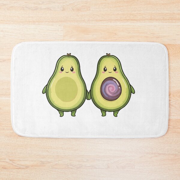 Item preview, Minimalist Kawaii Avocado Couple - Best Friends Illustration designed and sold by ArtByMarcy.