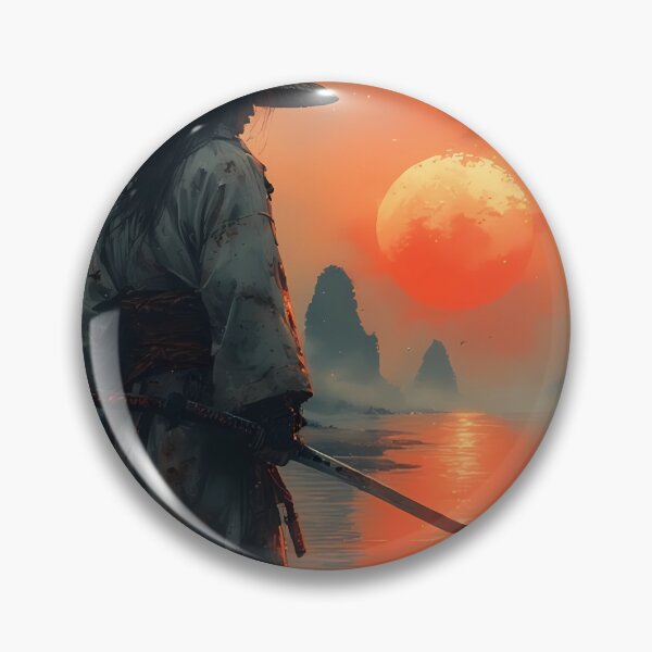 Artikelvorschau, Samurai bei Sonnenuntergang über dem Wasser entworfen und verkauft von TheDreamsMaker.