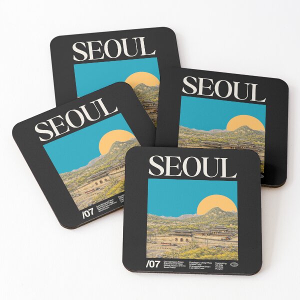 Item preview, Seoul Aesthetic Cityscape Minimal Art Dark Edition designed and sold by moyjoystudio.