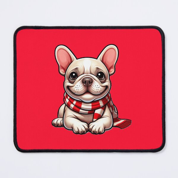 Item preview, Aberdeen Fan: Funny French Bulldog With Red/White Scarf designed and sold by AberDons.