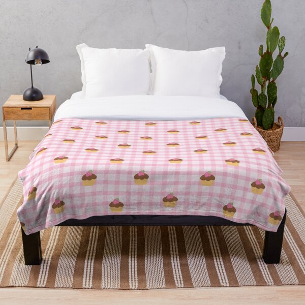 Item preview, Strawberry Cupcakes on Pink Gingham designed and sold by Kusaka.art.