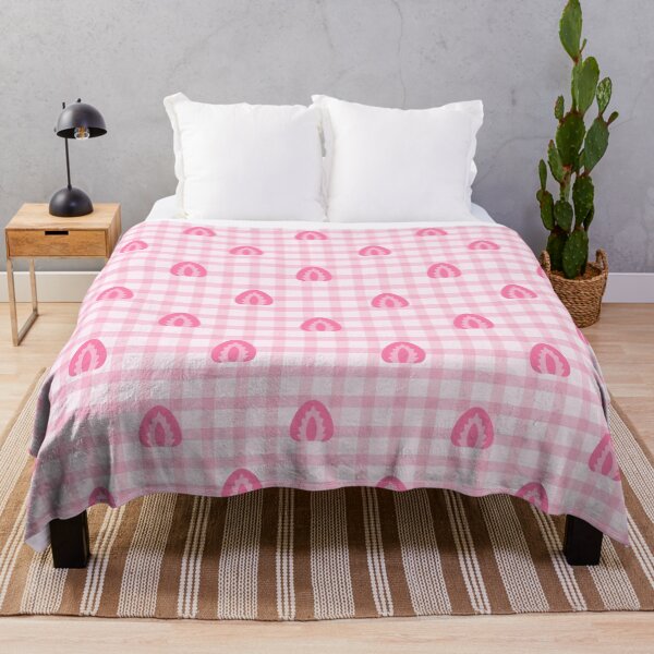 Item preview, Strawberry Slices on Pink Gingham designed and sold by Kusaka.art.