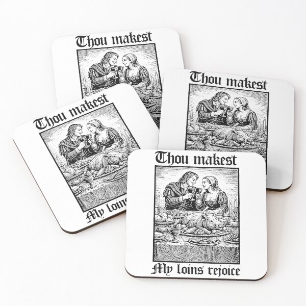 Item preview, Medieval Valentine’s Day Funny Romance “Thou Makest My Loins Rejoice” Meme designed and sold by borenclolahroy.