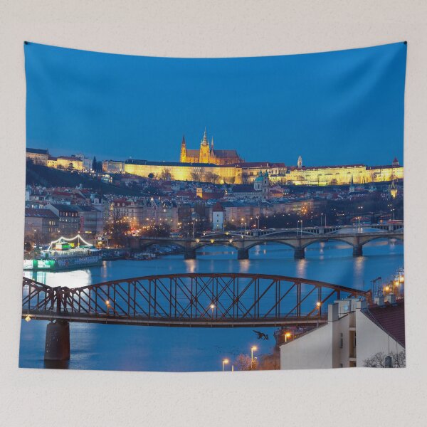 Item preview, Prague city view and Prague castle designed and sold by Sasas Design.