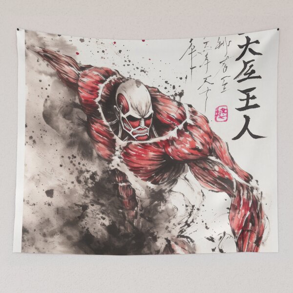 Item preview, Colossal Titan Sumi-e designed and sold by AnimeArsenalPrints.