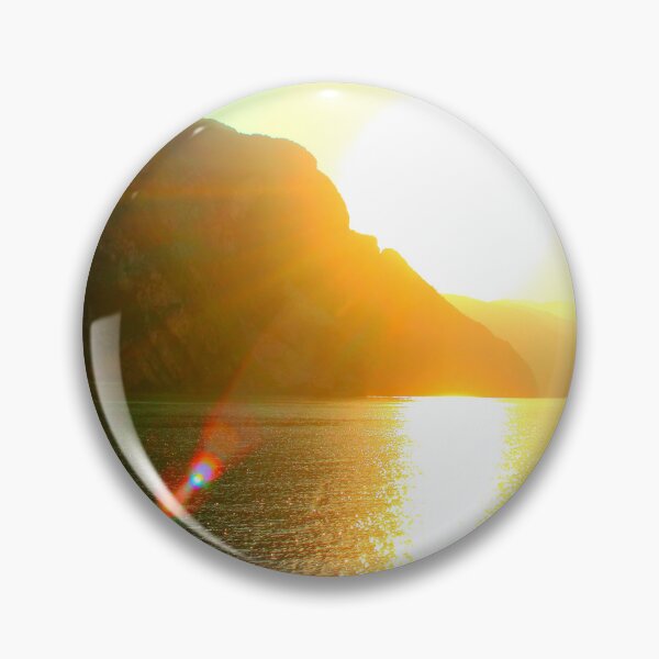 Item preview, Scene from Lecco with sun and promontories designed and sold by Kristina Drozd.