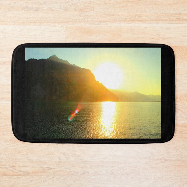 Item preview, Scene from Lecco with sun and promontories designed and sold by Kristina Drozd.