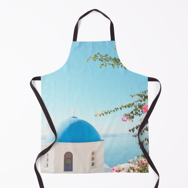 Item preview, Church and flowers in Santorini designed and sold by Sasas Design.