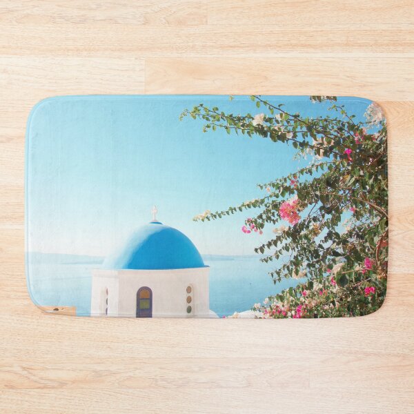 Item preview, Church and flowers in Santorini designed and sold by Sasas Design.