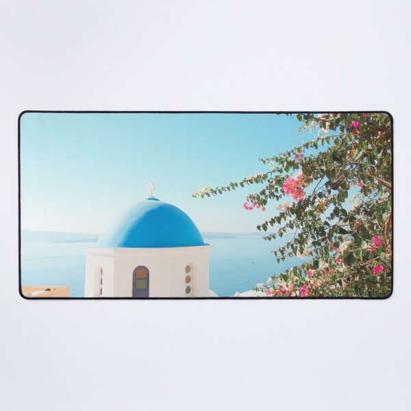 Item preview, Church and flowers in Santorini designed and sold by Sasas Design.