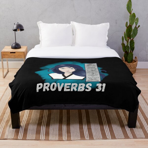 Item preview, Proverbs 31 Woman of Valor | Anime Art | Bible Verse Inspirational Japanese Kanji  designed and sold by FruitfullyC.
