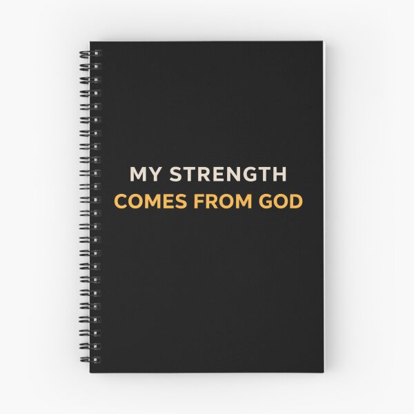 Item preview, My Strength Comes From God – Christian Faith Typography Design designed and sold by astersgraphics.