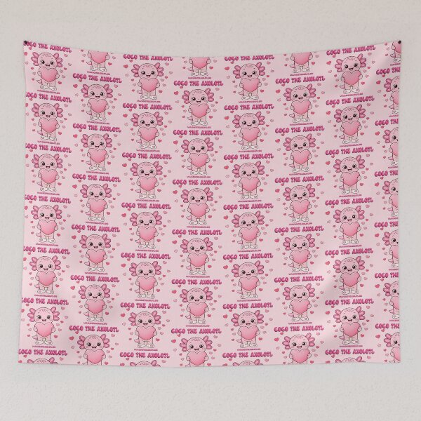 Item preview, Hug Me! Coco the Axolotl - Cute Pink Axolotl with Heart designed and sold by COCOTHEAXOLOTL.