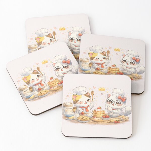 Item preview, Mochi & Lumi – Kawaii Cats Baking Sweet Treats designed and sold by Mochi Studio.