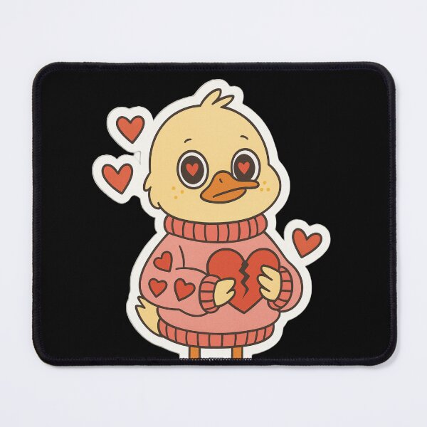 Item preview, Sad Cute Duckling Broken Heart Retro Kawaii Aesthetic Sticker designed and sold by TSE DESIGN.