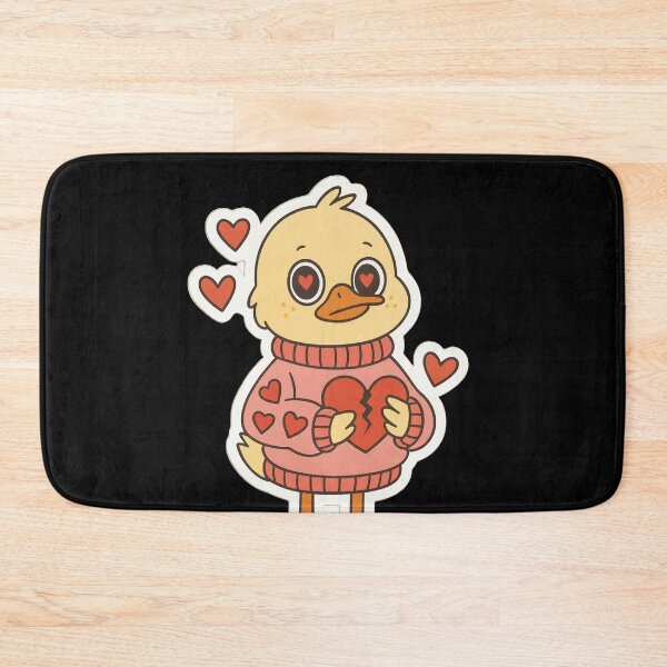 Item preview, Sad Cute Duckling Broken Heart Retro Kawaii Aesthetic Sticker designed and sold by TSE DESIGN.
