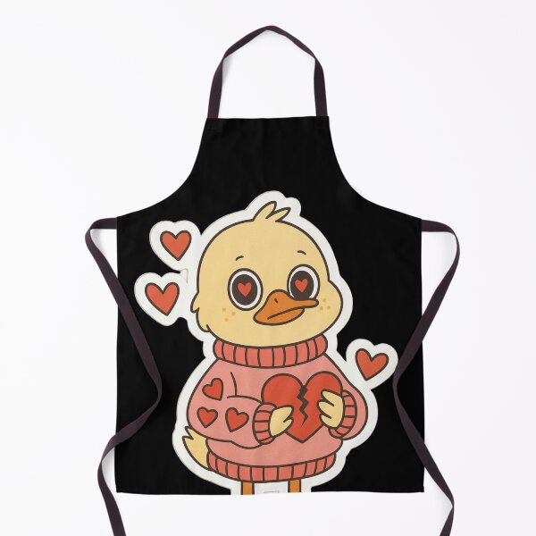 Item preview, Sad Cute Duckling Broken Heart Retro Kawaii Aesthetic Sticker designed and sold by TSE DESIGN.