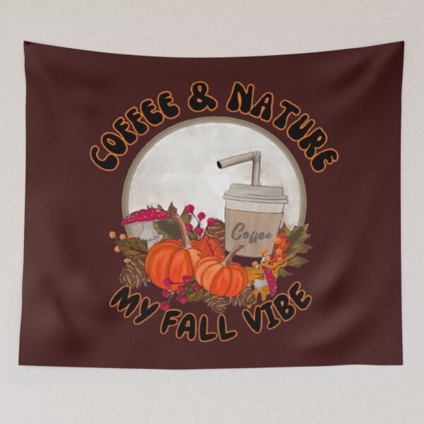 Item preview, Coffee And Nature My Fall Vibe Watercolor Retro  designed and sold by Lovemountain.