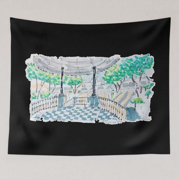 Item preview, Checkerboard Kiosk Park View designed and sold by JoseloRochaArt.