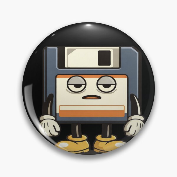 Item preview, Retro Burnout Floppy Disk Illustration designed and sold by Modern Badge.