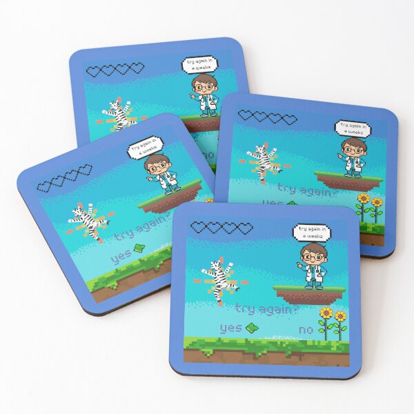 Item preview, Try Again in 6 Weeks | Chronic Illness Doctor Game Over Pixel Art designed and sold by ZebraDazzleDesigns.