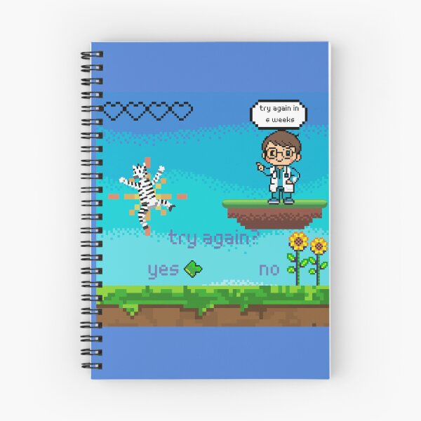 Item preview, Try Again in 6 Weeks | Chronic Illness Doctor Game Over Pixel Art designed and sold by ZebraDazzleDesigns.
