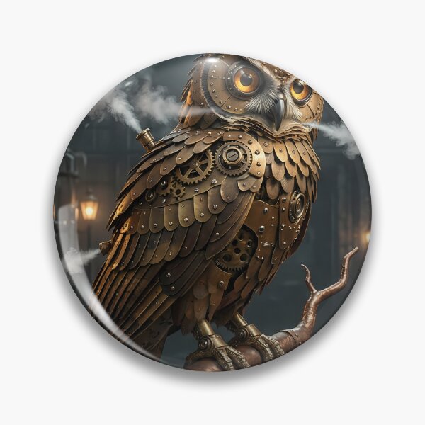 Item preview, Mechanical Owl - Steampunk Owl & Wisdom designed and sold by Neon Nature Studio.