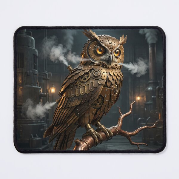 Item preview, Mechanical Owl - Steampunk Owl & Wisdom designed and sold by Neon Nature Studio.