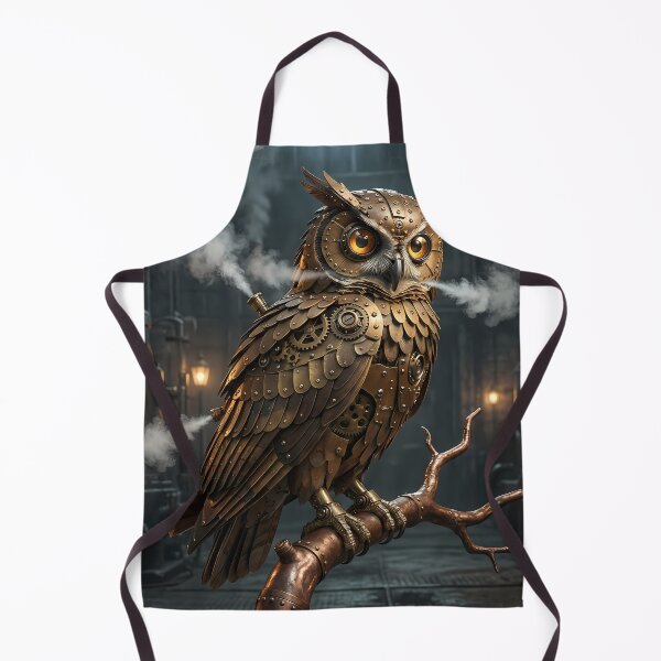 Item preview, Mechanical Owl - Steampunk Owl & Wisdom designed and sold by Neon Nature Studio.