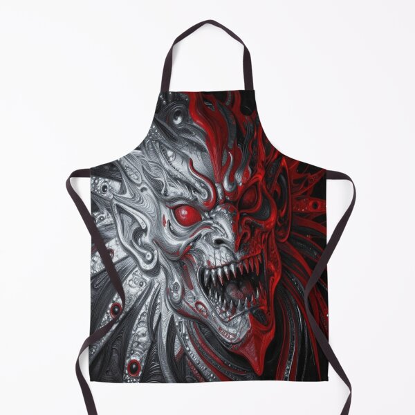 Item preview, Surreal Demon Mask Art with Metallic Drama and Fiery Fantasy Energy designed and sold by FotoworldEdel.