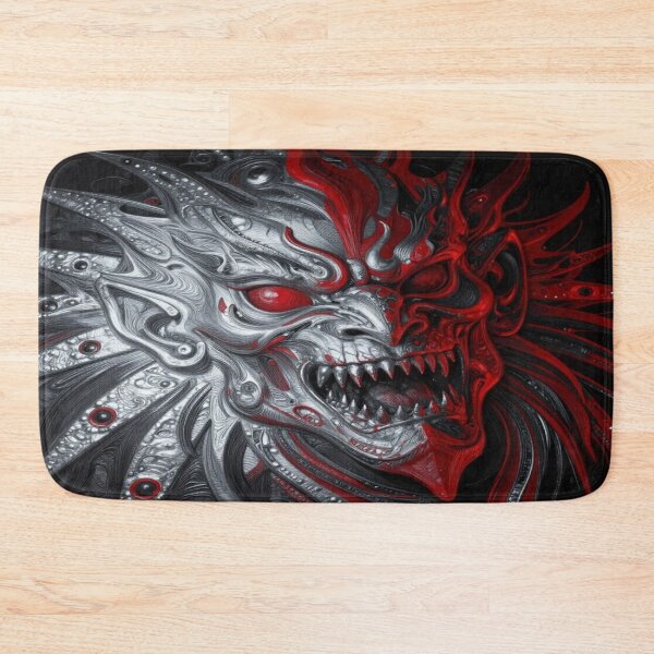 Item preview, Surreal Demon Mask Art with Metallic Drama and Fiery Fantasy Energy designed and sold by FotoworldEdel.