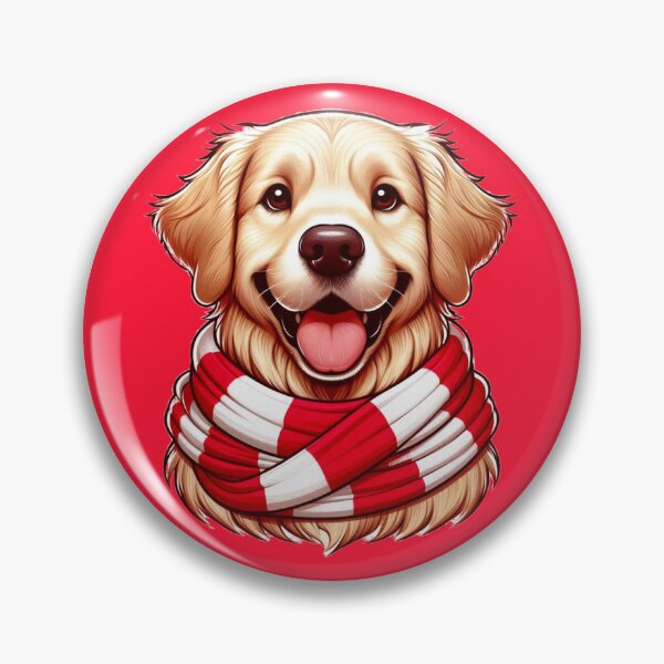Item preview, Aberdeen Fan: Golden Retriever With Red/White Scarf designed and sold by AberDons.