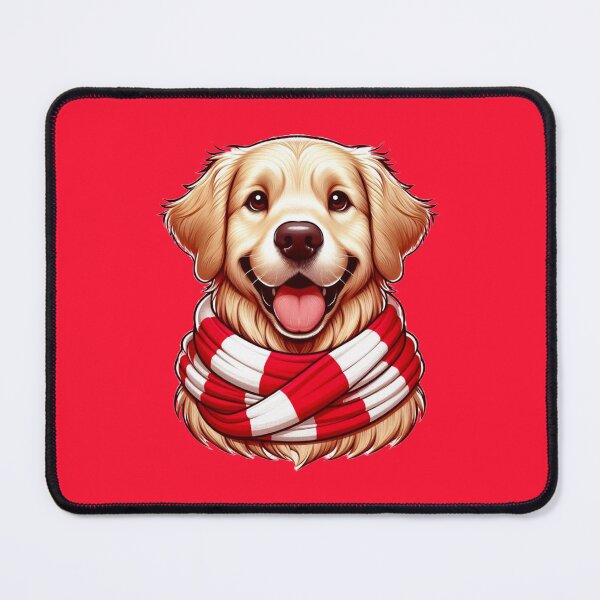 Item preview, Aberdeen Fan: Golden Retriever With Red/White Scarf designed and sold by AberDons.