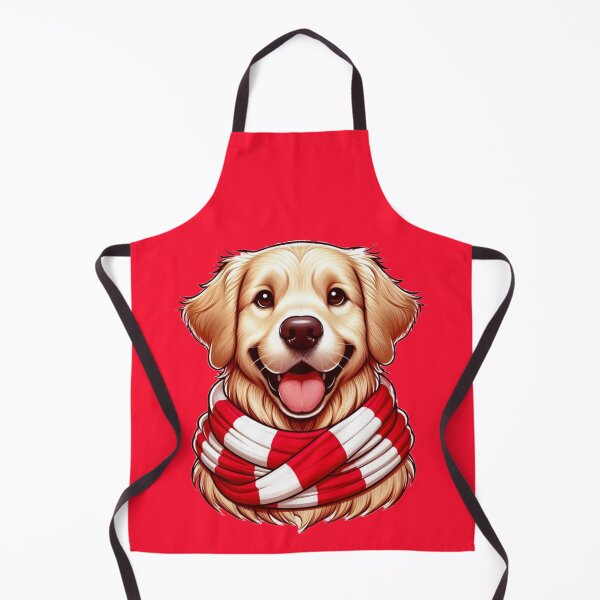 Item preview, Aberdeen Fan: Golden Retriever With Red/White Scarf designed and sold by AberDons.