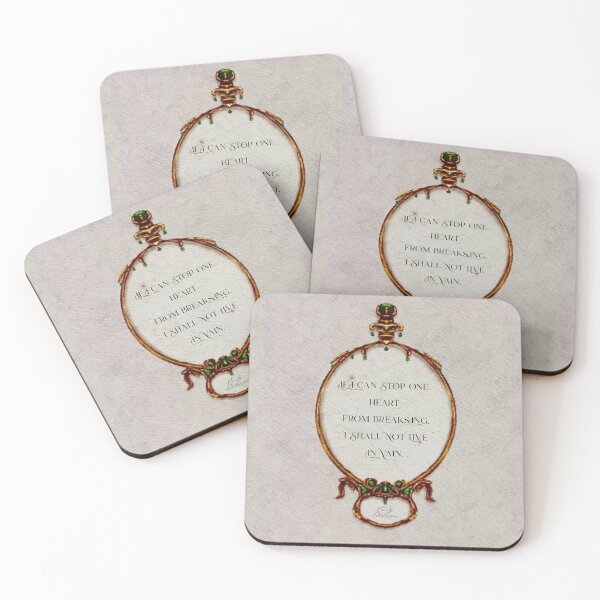 Item preview, Light Academia Aesthetic Emily Dickinson Quote in a Hand Painted Golden Frame Owl With Emeralds designed and sold by Monica Laipple.
