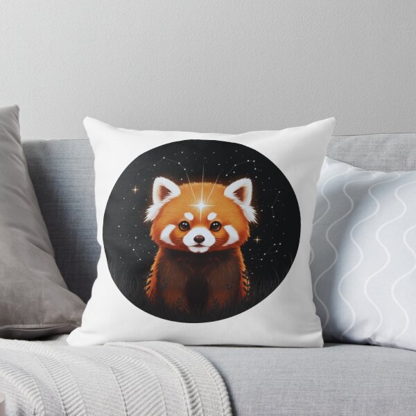 Item preview, Celestial Red Panda | Whimsical Starry Night Forest Art designed and sold by Nomadic-Prints.
