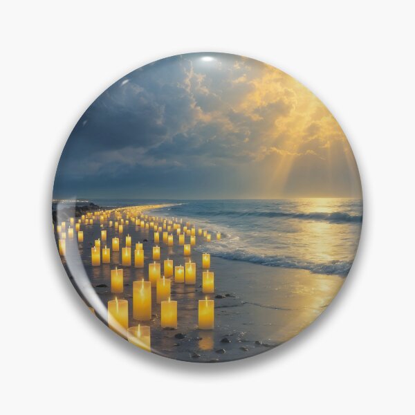 Item preview, A sea of candlelight on the beach at sunset designed and sold by MarionsArt.