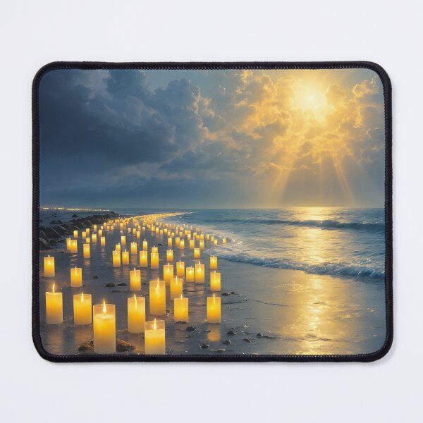 Item preview, A sea of candlelight on the beach at sunset designed and sold by MarionsArt.